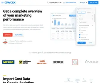 Owox.com(Transform your data into actionable insights with OWOX BI) Screenshot
