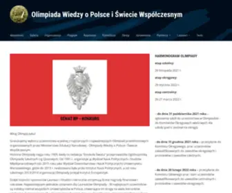 OWPSW.edu.pl(Olimpiada Wiedzy o Polsce i Świecie Współczesnym) Screenshot