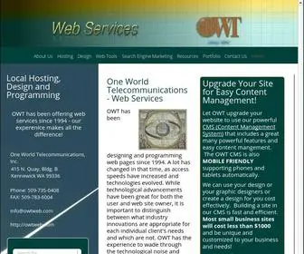 Owtweb.com(One World Telecommunications Home) Screenshot