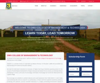 Owutech.edu.ng(Owu College of Management & Technology) Screenshot