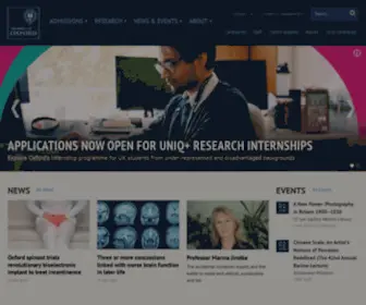 OX.ac.uk(The University of Oxford) Screenshot