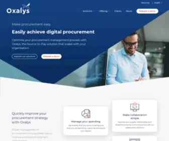 Oxalys.com(Make procurement easy) Screenshot