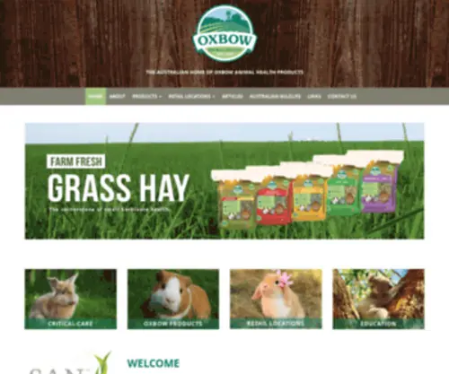 Oxbowaustralia.com(The Australian Home of Oxbow Animal Health and Baraka Station products) Screenshot