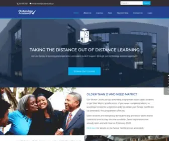Oxbridgeacademy.co.za(Distance Learning College Offering Matric Courses) Screenshot