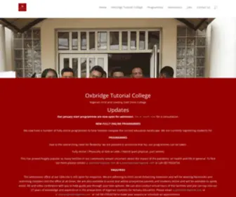 Oxbridgecoll.com(Oxbridge Tutorial College) Screenshot