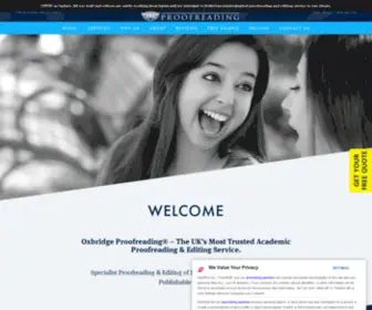 Oxbridgeproofreading.co.uk(Academic Proofreading Specialists) Screenshot