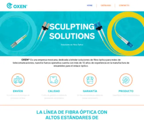 Oxen.mx(Fabricantes de Fibra Óptica México) Screenshot