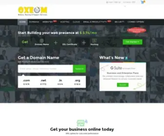 Oxeom.com(Domain, Hosting, Designing, Development & Support Services) Screenshot