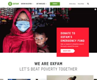 Oxfam.co.uk(Oxfam Great Britain) Screenshot