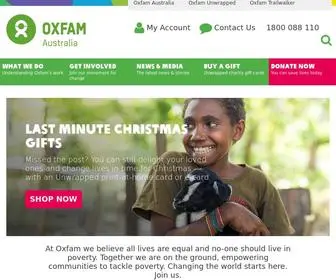 Oxfam.org.au(You and Oxfam) Screenshot