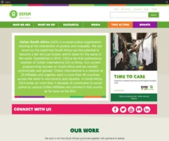 Oxfam.org.za(Oxfam South Africa) Screenshot