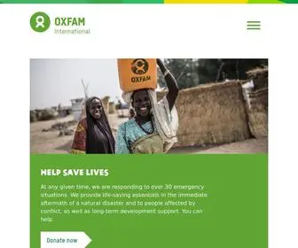Oxfam.org(The future is equal) Screenshot