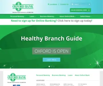 Oxford-Bank.com(Oxford Bank & Trust) Screenshot