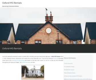 Oxford-MS-Rentals.com(Specializing In Residential Rentals) Screenshot