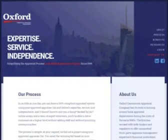 Oxfordamc.com(Oxford Commercial Appraisal Management) Screenshot