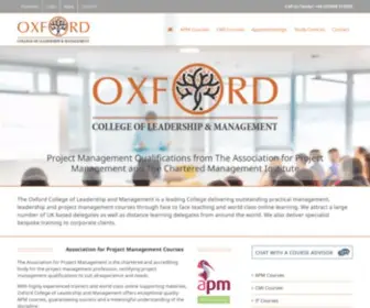Oxfordcollegeofleadershipandmanagement.com(The Oxford College of Leadership and Management) Screenshot