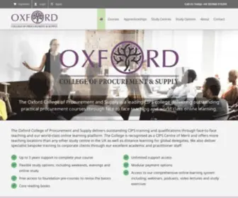 Oxfordcollegeofprocurementandsupply.com(The Oxford College Procurement and Supply) Screenshot