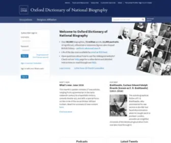 Oxforddnb.com(Oxford Dictionary of National Biography) Screenshot