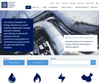 Oxfordenergy.org( Oxford Institute for Energy Studies) Screenshot