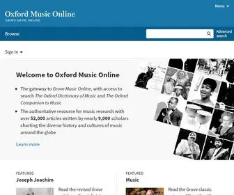Oxfordmusiconline.com(Oxford Music) Screenshot