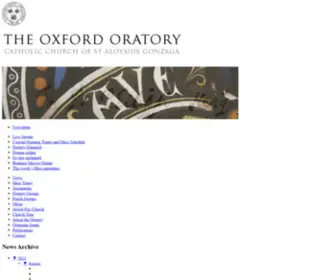 Oxfordoratory.org.uk(The Oxford Oratory) Screenshot