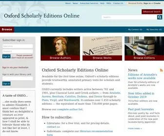 Oxfordscholarlyeditions.com(Oxford Scholarly Editions) Screenshot