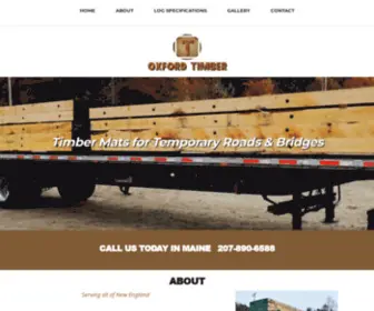 Oxfordtimber.com(Oxford Timber Mats Serving New England) Screenshot