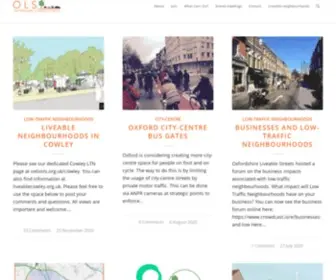 Oxlivsts.org.uk(Advocating liveable streets and spaces in Oxfordshire) Screenshot