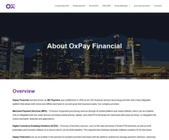 Oxpayfinancial.com(OxPay Financial Limited) Screenshot