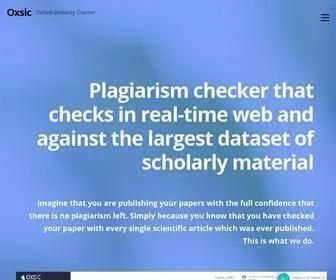 Oxsic.com(Plagiarism checker) Screenshot