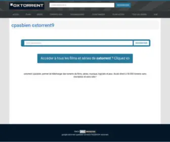 Oxtorrent9.com(oxtorrent9) Screenshot