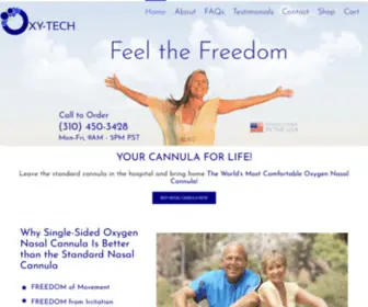 Oxy-Tech.com(The World's Most Comfortable Nasal Cannula) Screenshot