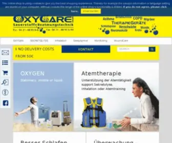 Oxycare.eu(Sauerstoffgeräte) Screenshot