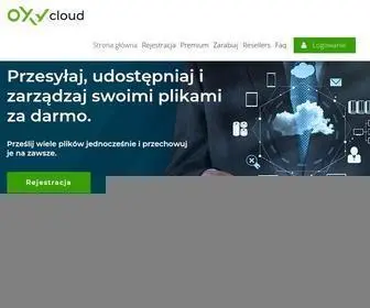 Oxycloud.com(Darmowy hosting plików do użytku osobistego i firmowego) Screenshot