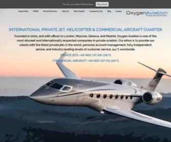 Oxygenaviation.com(Private Jet Hire) Screenshot