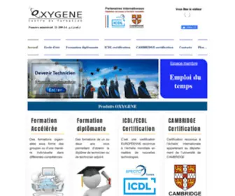 Oxygenecentre.com(Centre de formation professionnelle privé des langues vivantes et les nouvelles technologies) Screenshot