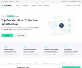 Oxylabs.io(High Quality Proxy Service to Gather Data at Scale) Screenshot