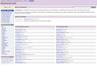 Oxymoron.info(The Complete Oxymoron List) Screenshot