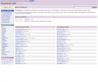 Oxymorons.info(The Complete Oxymoron List) Screenshot