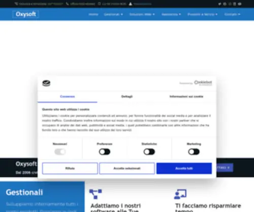 Oxysoft.it(Oxysoft informatica Ferrara Siti web Gestionali) Screenshot