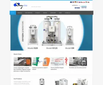 Oxywise.com(Manufacturer of oxygen and nitrogen generators) Screenshot