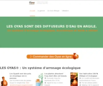 Oyas-Environnement.com(Les Oyas sont des arroseurs autonomes écologiques et naturels) Screenshot