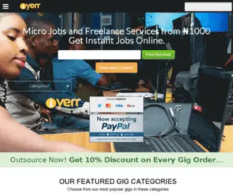 Oyerr.com(Nigerian Freelance Services and Micro Jobs Marketplace) Screenshot