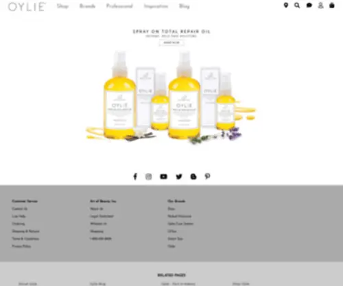 Oylie.com(Shop Oylie by Zoya) Screenshot