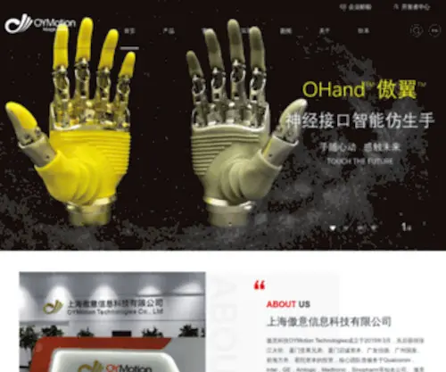 Oymotion.com(OYMotion傲意科技) Screenshot