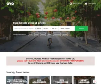 Oyohotels.com(OYO Hotels USA) Screenshot