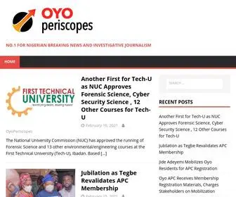 Oyoperiscopes.com(No.1 for Nigerian Breaking News and Investigative Journalism) Screenshot