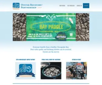 Oysterrecovery.org(Oyster Recovery Partnership) Screenshot