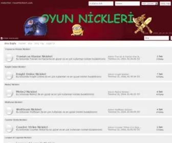 Oyunnickleri.com(Oyun Nickleri) Screenshot