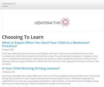OZ-Interactive.com(Choosing To Learn) Screenshot